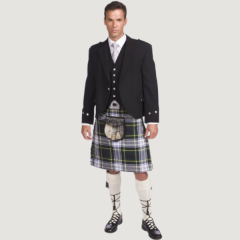 dress gordon tartan argyll jacket kilt outfit