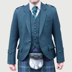 Wool Argyll Jacket & Vest | Traditional Scottish Kilt Outfit for Formal Events