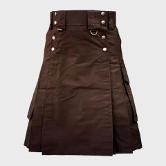 Brown Modern Utility Kilt For Man