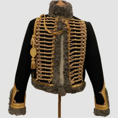 Hussar Jacket Pelisse | Military Wool Coat for Men