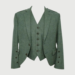 Green Tweed Kilt Jacket and Waistcoat