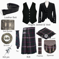 Scottish National Tartan Argyle Kilt Outfit Deal