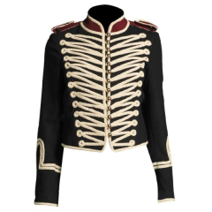 Hussar Twill Black Marching Band Jacket