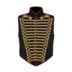 Military Waistcoat Black & Gold
