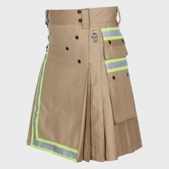 Khaki Firefighter Utility Kilt For Men