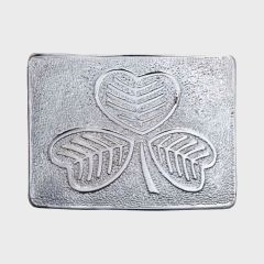 Chrome Shamprock Kilt Buckle