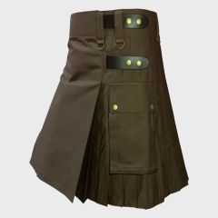 Brown Fashion Utility Kilt For Man
