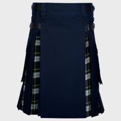Dress Gordon Tartan & Navy Blue Utility Kilt Hybrid Modern Kilt