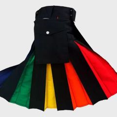 Rainbow Hybrid Modern Utility Kilt For Men