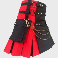 Black and Red Hybrid Utility Kilt