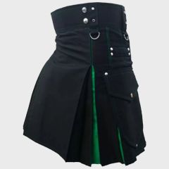 Black & Green Hybrid Utility Kilt