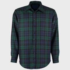 Men Black Watch Tartan Shart