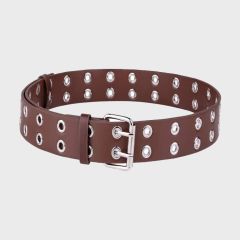 Brown Leather Double Prong Kilt Belt