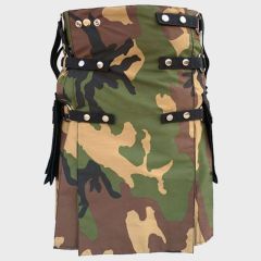 Woodland Camouflage Utility Kilt for Men