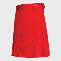 Red Color Mens Utility Kilt