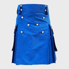 Deluxe Blue Utility Kilt For Man