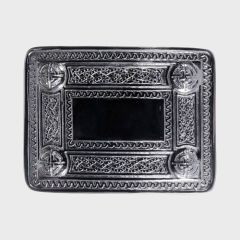 Chrome Kilt Belt Buckle