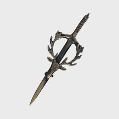 Antique Stag Head Kilt Pin