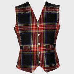 Black Stewart Tartan Vest
