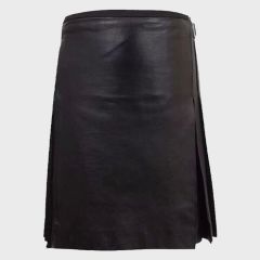 Black Scottish Leather Kilt