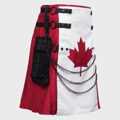 Canadian Flag Hybrid Utility Kilt For Men