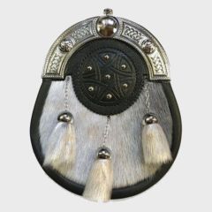 Studded Chrome Cantle Seal Skin Dress Sporran