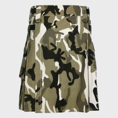 Urban Camouflage Utility Kilt Cargo Pockets