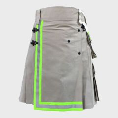 Gray Firefighter Utility Kilt For Men