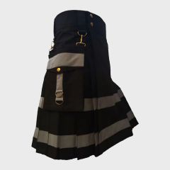 Black Style Utility Kilt For Men