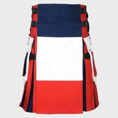 Cotton Utility Kilt French Flag Kilt