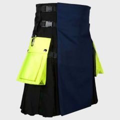 Black and Blue Hybrid Utility Kilt