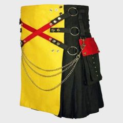 Gothic Fashion Utility Kilt For Men