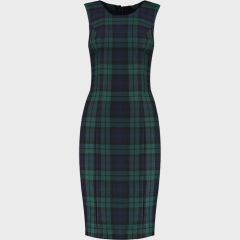 Sleeveless Tartan Shift Dress Black Watch Modern