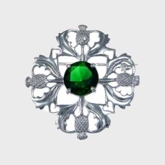 Scottish Thistle Silver Brooch