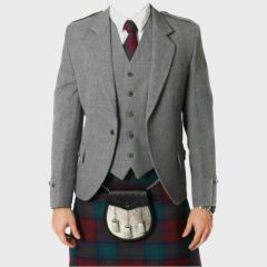 Argyll Kilt Outfit with Grey argyll jacket and vest
