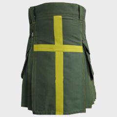 Scottish Traditional Olive Green Kilt 