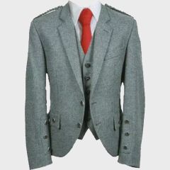 Lovat Green Argyll Tweed Kilt Jacket And Vest For Men