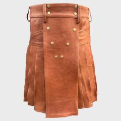 Brown Leather Kilt
